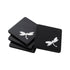 Modern Square Coasters with Abalone Shell Inlay (Set of 4)